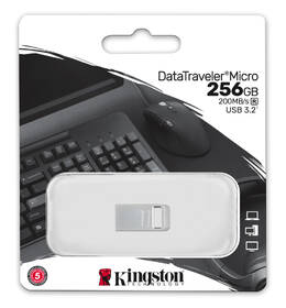 USB flashdisk Kingston DataTraveler Micro Metal 256GB strieborný

 obrázok produktu 2 z 5
