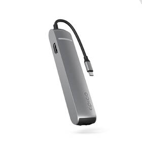 USB Hub Epico 6in1 Slim 8K USB-C/1× USB-C, HDMI, 3× USB 3.0 sivý

 obrázok produktu 1 z 7
