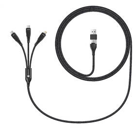 Kábel Connect IT Wirez 6in1 2x USB-C, 1x Lightning, 1,25 m čierny

 obrázok produktu 1 z 4