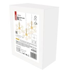 Vianočné osvetlenie EMOS 8 LED girlanda - snehové vločky, 84 cm, vonkajšie aj vnútorné, teplá biela 

 obrázok produktu 9 z 9