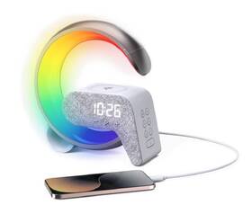 Stolná lampa IMMAX FLAMINGO, Qi nabíjanie, budík strieborná

 obrázok produktu 2 z 6