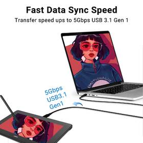 Kábel UGEE Drawing monitors USB-C čierne

 obrázok produktu 5 z 7