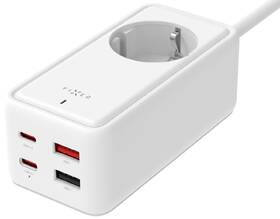 Kábel predlžovací FIXED Charging Strip 2x USB-C a 2x USB, GaN III, PD 65W, 1,5 m biely

 obrázok produktu 2 z 11