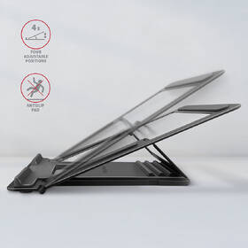Stojanček Axagon hliníkový, pre notebooky 10" - 16", 4 nastaviteľné uhly 

 obrázok produktu 3 z 7