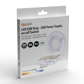 LED pásik Solight WM62-CW, COB pásek, 5m čierny

 obrázok produktu 5 z 5