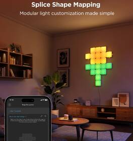 Nástenné svietidlo Govee Smart mini RGBIC panely, Matter (10 ks) biele

 obrázok produktu 3 z 7