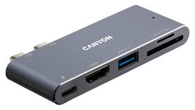 Dokovacia stanica Canyon Thunderbolt 3/USB, HDMI 4K, SD/TF čítačka sivá

 obrázok produktu 1 z 19