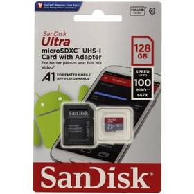 Pamäťová karta SANDISK 128 GB UHS-I U1 (100R/10W) + adaptér čierna

 obrázok produktu 2 z 2