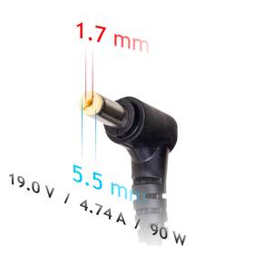 Sieťový adaptér Akyga pre notebook 19V/4.74A/90W 5.5x1.7mm pre Acer 

 obrázok produktu 2 z 5