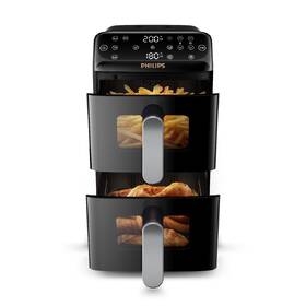 Fritéza teplovzdušná Philips Airfryer Dual Basket 4000 series 10 l, NA461/00 čierna

 obrázok produktu 3 z 11