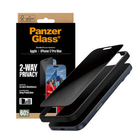 Tvrdené sklo PanzerGlass Privacy na Apple iPhone 17 Pro Max s inštalačným rámčekom 

 obrázok produktu 5 z 6