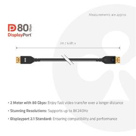 Kábel Club3D DisplayPort 2.1, VESA, 8K, (M/M), 2m čierny

 obrázok produktu 3 z 3