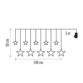 LED reťaz EMOS 125 WINDOW STARS, IP44, WW priehľadný

 obrázok produktu 5 z 5