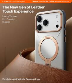 Kryt na mobil Torras Ostand Q3 Vegskin na Apple iPhone 17 Pro sivý

 obrázok produktu 2 z 6