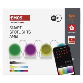 Bodové svietidlo EMOS GoSmart, 1,9 W, RGBIC+CCT (4 ks) biele

 obrázok produktu 4 z 6