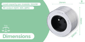 Zásuvkový modul Viking 230V, 16A, 50Hz čierny/strieborný

 obrázok produktu 3 z 5