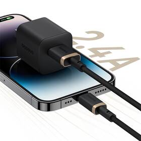 Kábel Baseus Dura USB/Lightning, 2.4A, 1m čierny/zlatý

 obrázok produktu 7 z 16