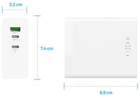 Nabíjačka do siete FIXED Charging Station, 2xUSB-C 1xUSB-A, GaN, PD 3.1, 140W biela

 obrázok produktu 12 z 13