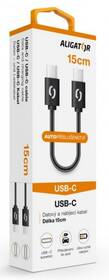 Kábel Aligator Power USB-C/USB-C, 15cm čierny

 obrázok produktu 2 z 3
