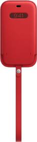Puzdro na mobil Apple Leather Sleeve s Magsafe pre iPhone 12 | 12 Pro  - (PRODUCT)RED 

 obrázok produktu 2 z 2