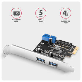 Radič Axagon PCEU-232RS - 2+2x USB 5Gbps port 

 obrázok produktu 3 z 3