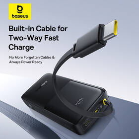 Powerbank Baseus Bipow 2 20000mAh 20W s káblom USB-C čierny

 obrázok produktu 9 z 16