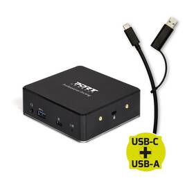 Dokovacia stanica PORT CONNECT 8v1 USB-C, USB-A, dual video, HDMI, Ethernet, audio, USB 3.0 čierna

 obrázok produktu 9 z 9