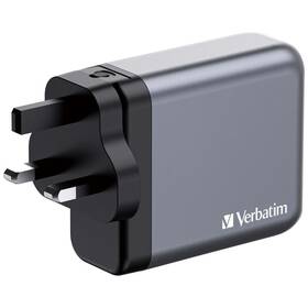 Cestovný adaptér Verbatim GNC-140 GaN, 140W, 3x USB-C PD, 1x USB QC sivý

 obrázok produktu 3 z 5