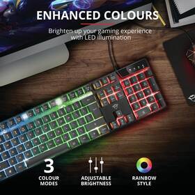 Klávesnica Trust GXT 835 Azor Illuminated CZ/SK čierna

 obrázok produktu 9 z 11