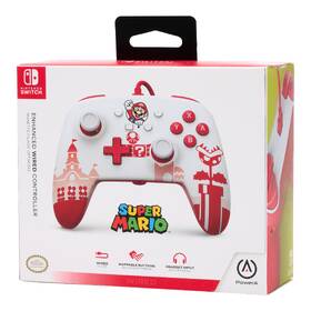 Gamepad PowerA Enhanced Wired pre Nintendo Switch - Mario Red/White 

 obrázok produktu 9 z 9