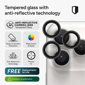 Ochranné sklo šošovky fotoaparátu ZAGG InvisibleShield Premium GL (CameraRings) na Apple iPhone 17 Pro/17 Pro Max/16 Pro/16 Pro Max/15 Pro/15 Pro Max strieborné

 obrázok produktu 5 z 11