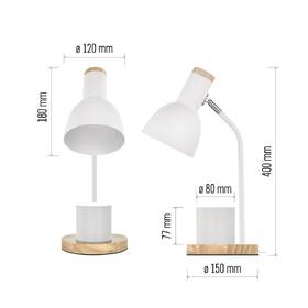 Stolná lampa EMOS Poppy, max. 25 W, žiarovka E27, IP20 biela

 obrázok produktu 7 z 8