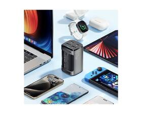 Nabíjačka do siete Essager 67W, GaN, 2x USB-C, 2x USB-A čierna

 obrázok produktu 5 z 7