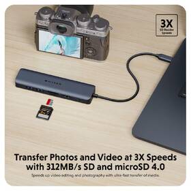 USB Hub HyperDrive EcoSmart Gen.2 USB-C 7-in-1 100W PD Pass-thru 

 obrázok produktu 3 z 6