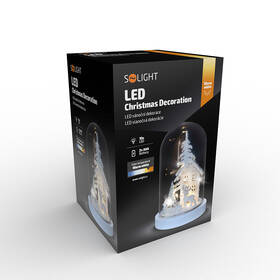 LED dekorácie Solight zasnežená krajina s domčekom, 18cm, 10x LED, 2x AAA 

 obrázok produktu 6 z 6