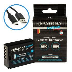 Batéria PATONA pre foto Fuji NP-W126S 1050mAh Li-Ion Platinum, USB-C čierna

 obrázok produktu 1 z 4