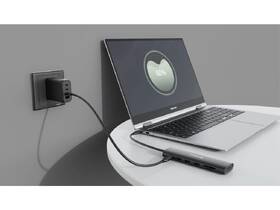 USB Hub Swissten 7-in-1 USB-C PD 100W čierny

 obrázok produktu 3 z 5