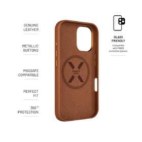 Kryt na mobil FIXED MagLeather s podporou MagSafe na Apple iPhone 16 hnedý

 obrázok produktu 3 z 3