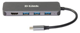 USB Hub D-Link 5v1 z USB-C na HDMI a funkciou Power Delivery sivý

 obrázok produktu 1 z 2