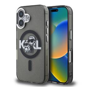 Kryt na mobil Karl Lagerfeld IML Glitter Karl and Choupette Sketch MagSafe na Apple iPhone 16 čierny

 obrázok produktu 3 z 6