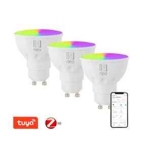 Inteligentná žiarovka IMMAX GU10 4,8W RGB+CCT, ZigBee, Tuya, 3ks 

 obrázok produktu 2 z 3