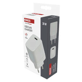 Nabíjačka do siete EMOS GaN, 20W, 1x USB-C biela

 obrázok produktu 12 z 14