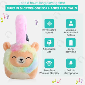 Slúchadlá Lazerbuilt Squishmallows Plush Bluetooth - Leonard ružová

 obrázok produktu 3 z 9