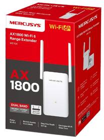 Wi-Fi extender Mercusys ME70X, AX1800 Wi-Fi 6 biely

 obrázok produktu 7 z 7