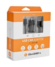 Adaptér do auta GoGEN CH 12 C, 1x USB + microUSB kábel 1,2 m čierna

 obrázok produktu 1 z 1