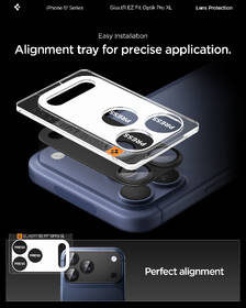 Ochranné sklo šošovky fotoaparátu Spigen tR EZ Fit Optik Pro XL na Apple iPhone 17 Pro Max čierne

 obrázok produktu 13 z 15
