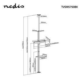 Stojan pre TV Nedis nastaviteľný, pre uhlopriečky 37" až 70", nosnosť 30 kg 

 obrázok produktu 6 z 6