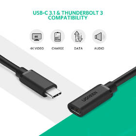 Kábel UGREEN USB-C, predlžovací, 0,5m čierny

 obrázok produktu 1 z 4