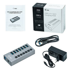 USB Hub i-tec 7x USB 3.0, 36W strieborný

 obrázok produktu 3 z 4