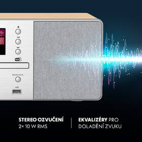 Mikro HiFi systém GoGEN IR 267 BTDAB strieborný/hnedý

 obrázok produktu 8 z 11